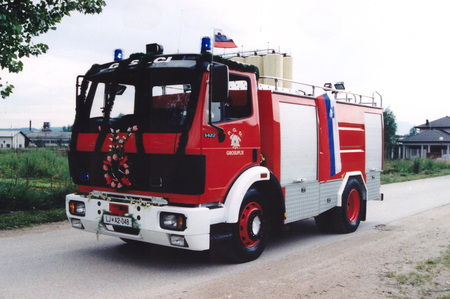 Stara avtocisterna ob prevzemu leta 1995